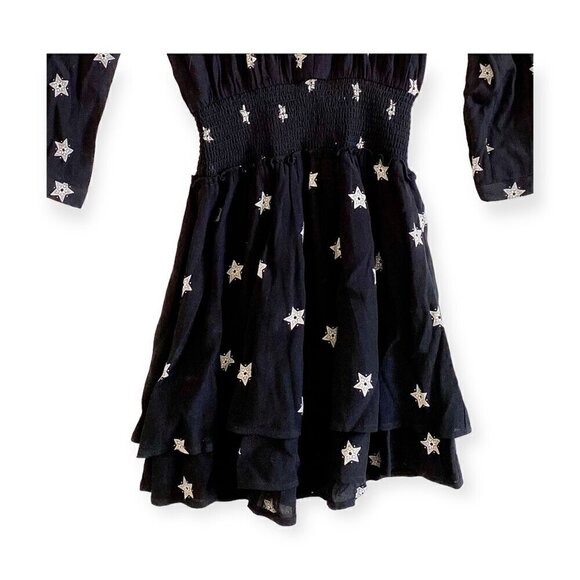 RAILS Jasmine Ruffle Hem Dress In Black Rivet Star, size XS - Picture 10 of 15
